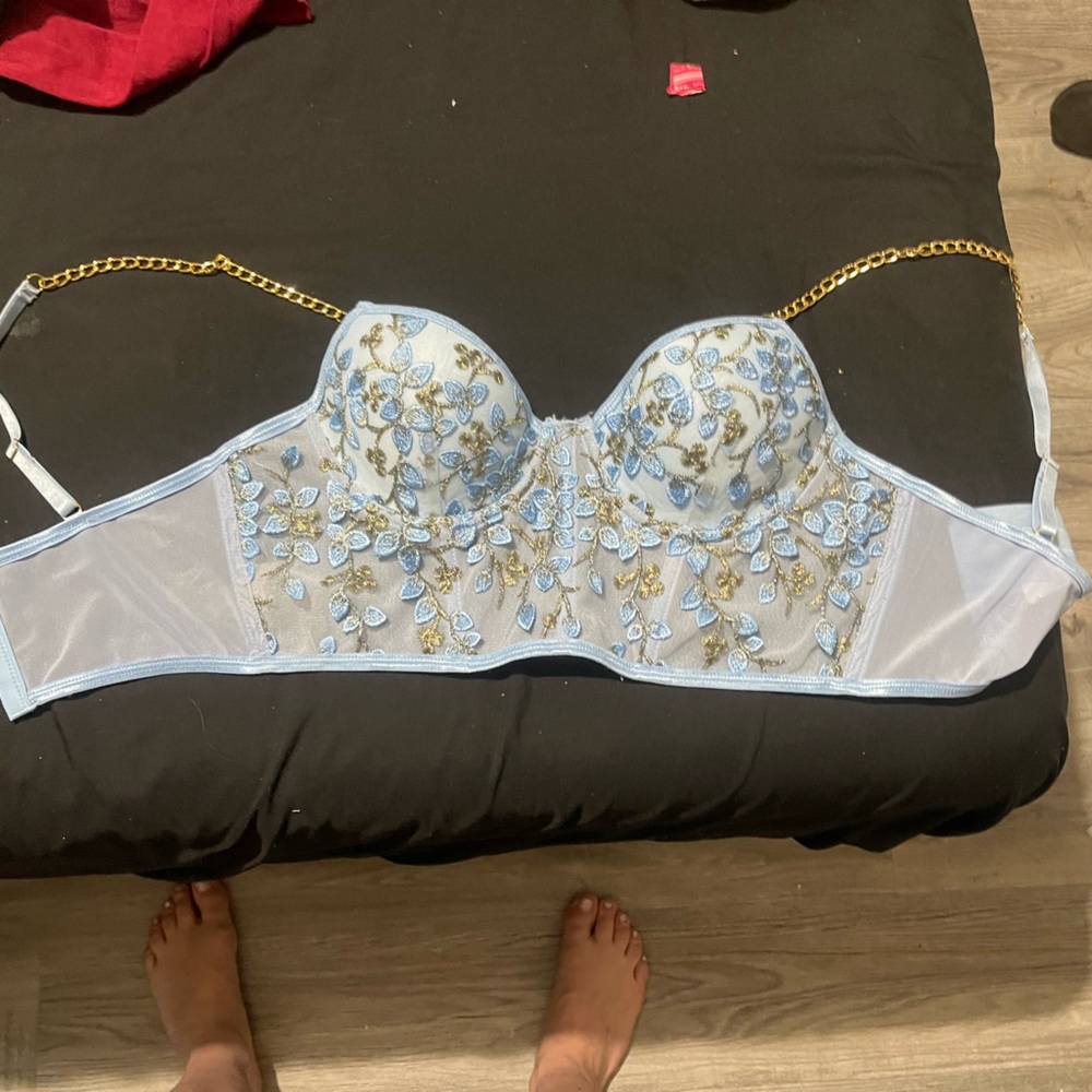 Brand new just wrote the tags off and tried on sexy bra with chain bra straps